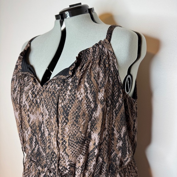 Maurices Snake Print Dress Keyhole Neck - Picture 3 of 7